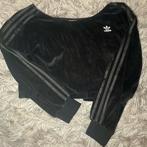Velour Cropped Adidas Shirt